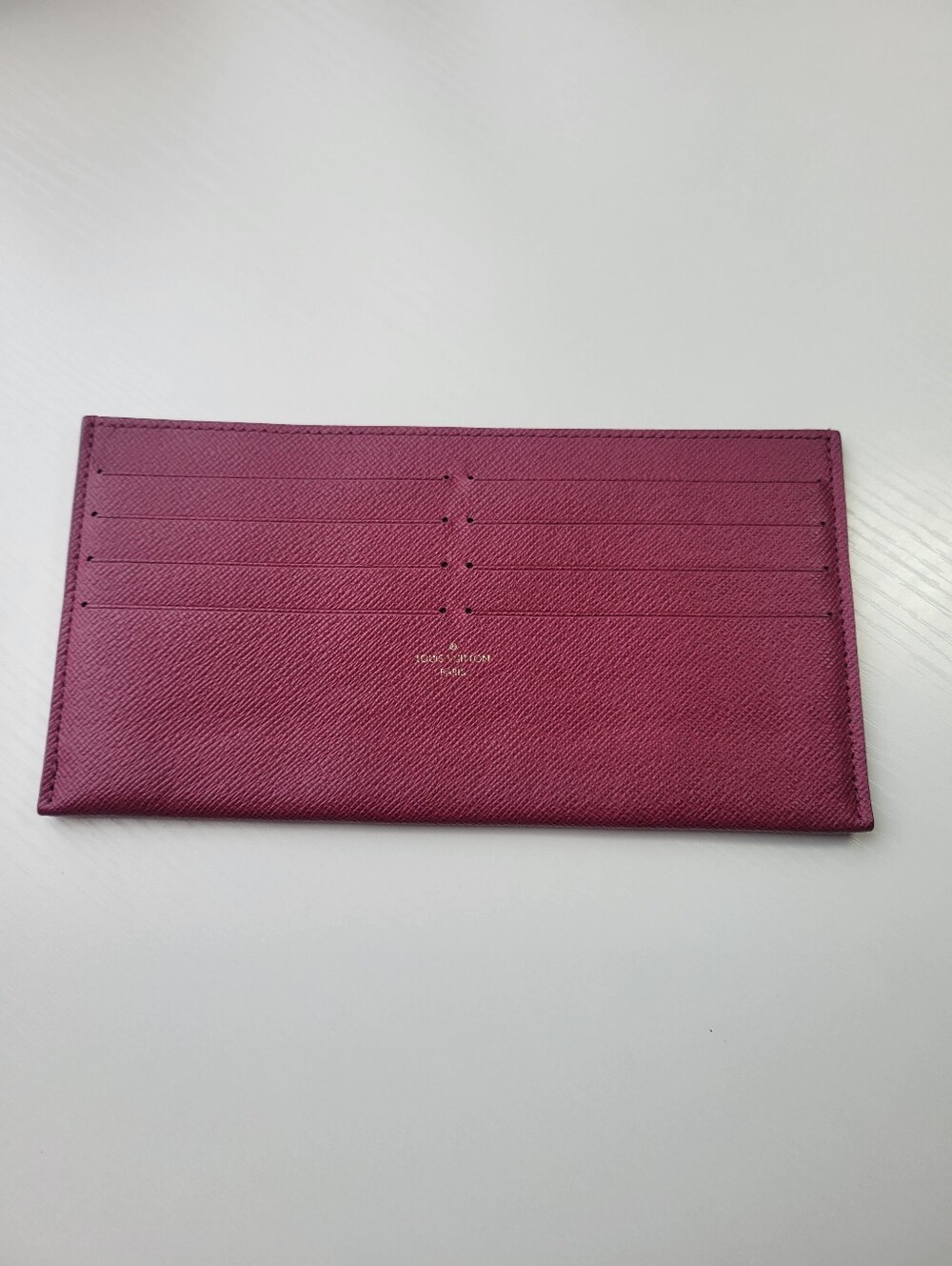 Louis Vuitton Burgundy Leather Card Holder Insert
